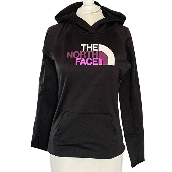 The North Face Hoodie Soft Sweatshirt Black Purple White Size S - Picture 1 of 8